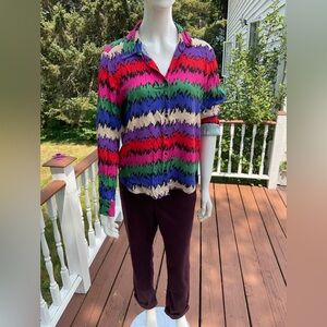 Colorful Zigzag Blouse by Vilagallo/ Spain